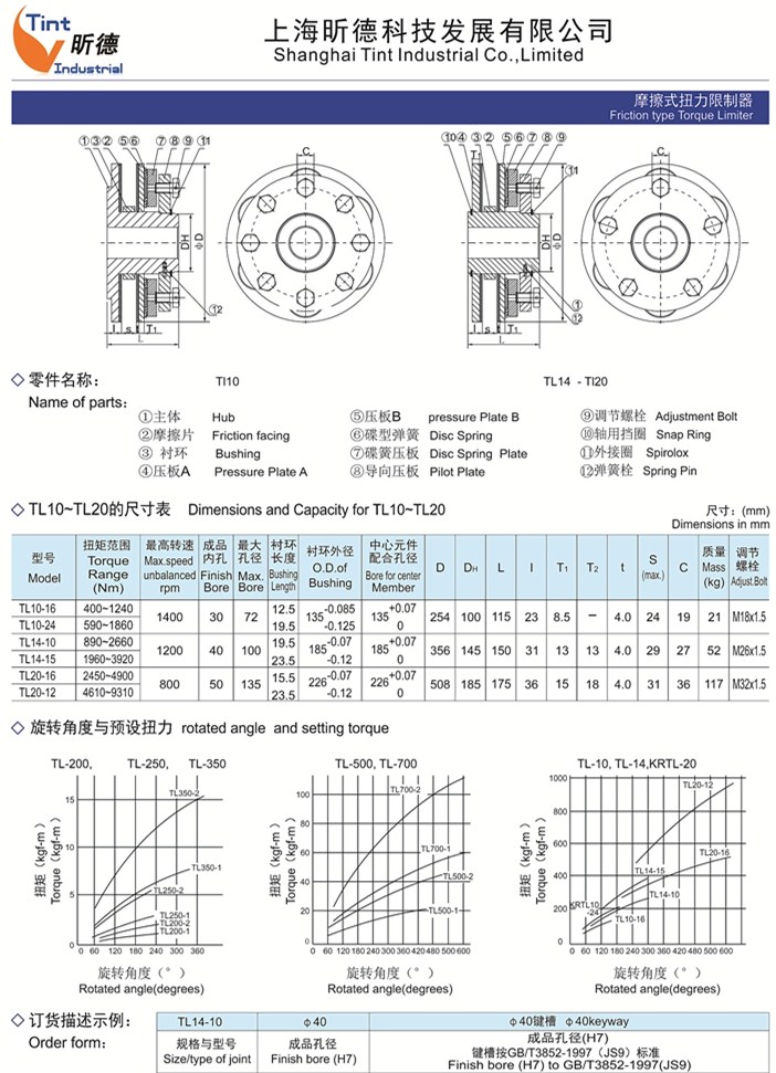 TL型摩擦式扭力限制器